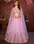 stylish lavender faux georgette indian wedding heavy designer lehenga choli collection with lavender faux georgette rt8804-184238 Close-up View